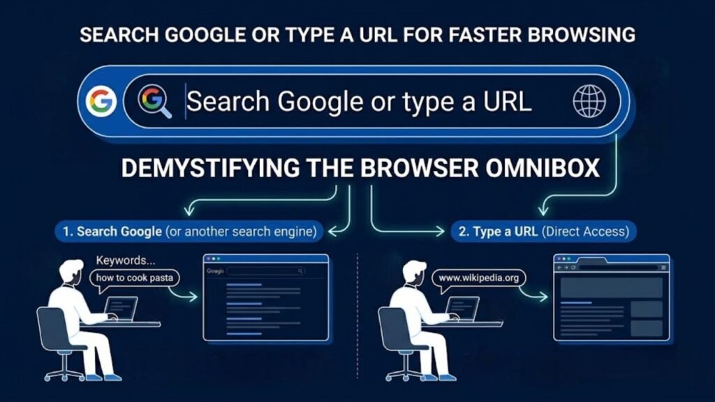 search google or type a url