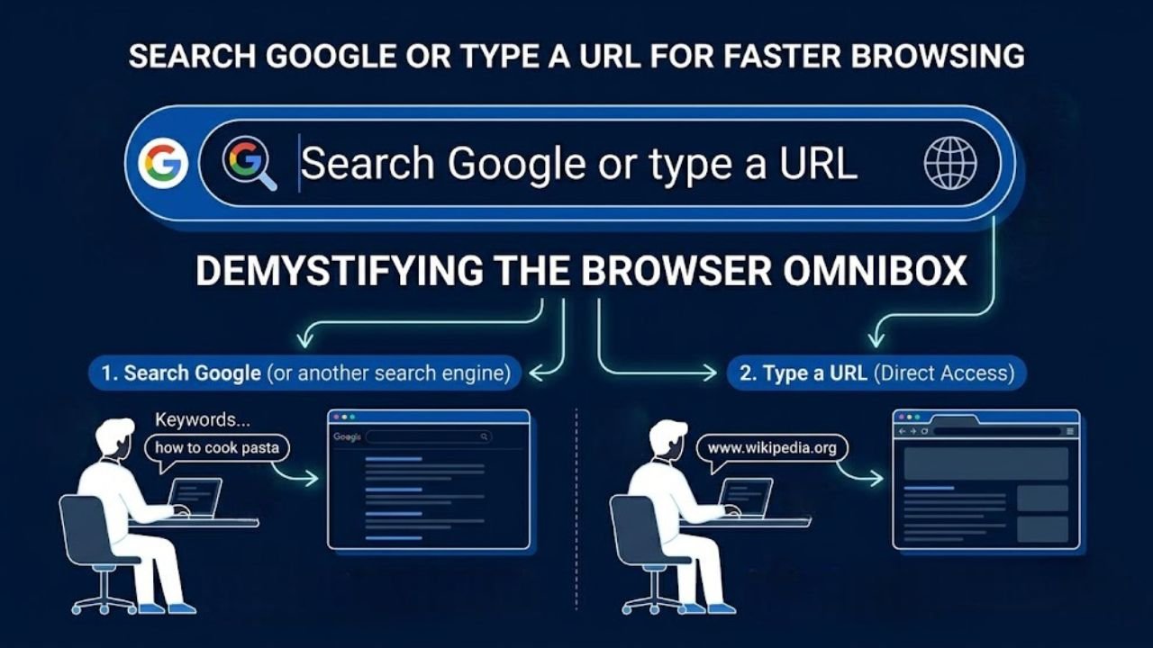 search google or type a url