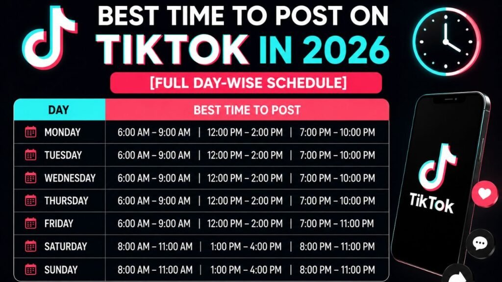 Best Time to Post on TikTok Today [Full Day-Wise Schedule 2026]