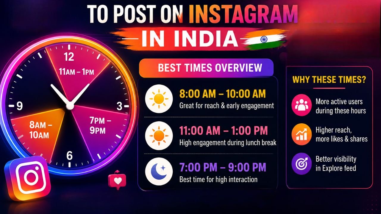 Best Time to Post on Instagram India (2026): Data-Backed Guide for Maximum Reach