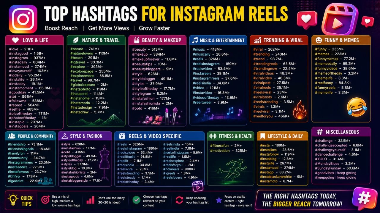 Hashtags for Instagram Reels: The Complete Guide to Getting More Views in 2026